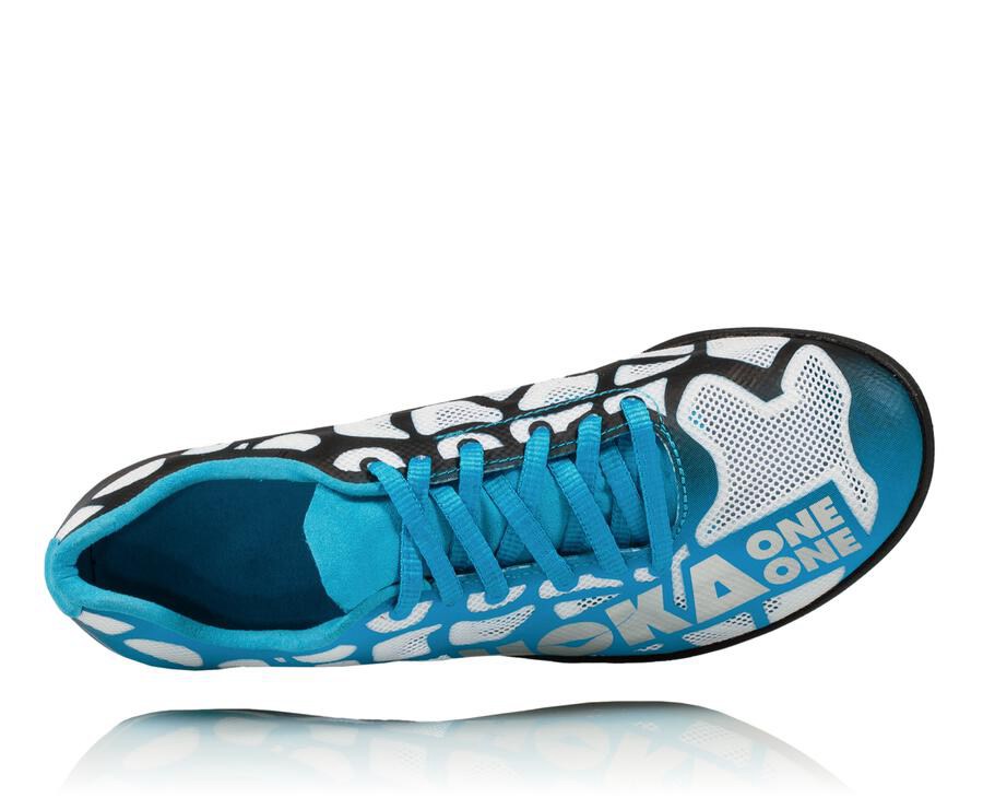 Zapatillas Atletismo Hoka One One Hombre - Rocket X - Blancas/Azules - DFX574896